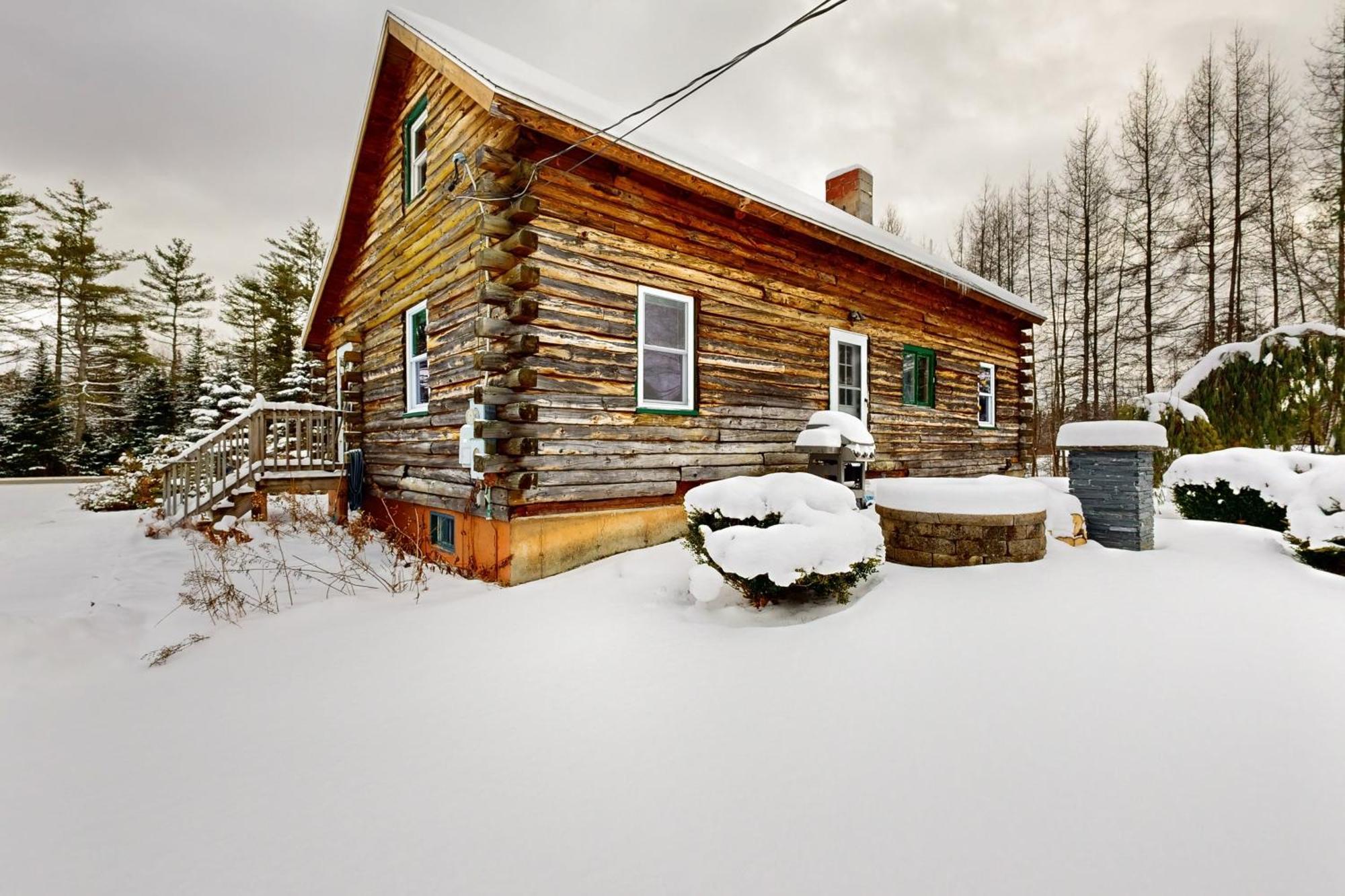 Twin View Log Home Carroll Exteriör bild