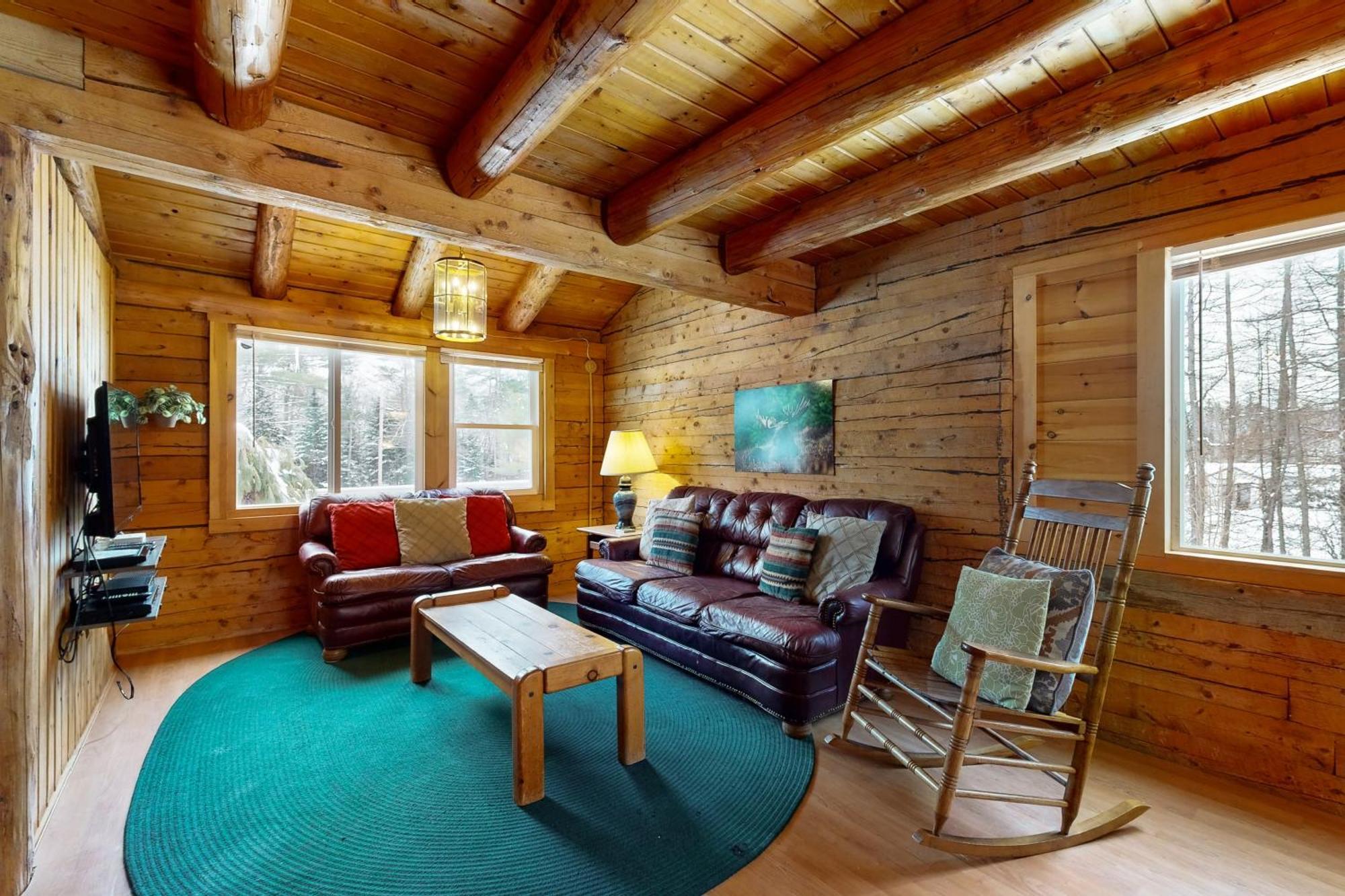 Twin View Log Home Carroll Exteriör bild
